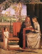 Dante Gabriel Rossetti The infancy of Maria USA oil painting artist